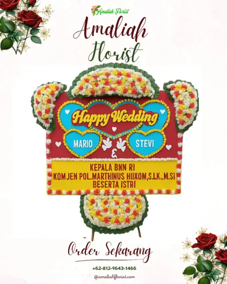 Papan Bunga Pernikahan Andam Dewi